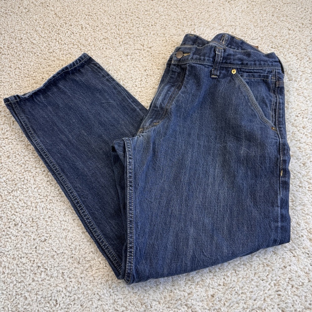 Levi's 514 Mens 40x32 Selvedge Jeans Straight Fit Dark Wash 100% Cotton